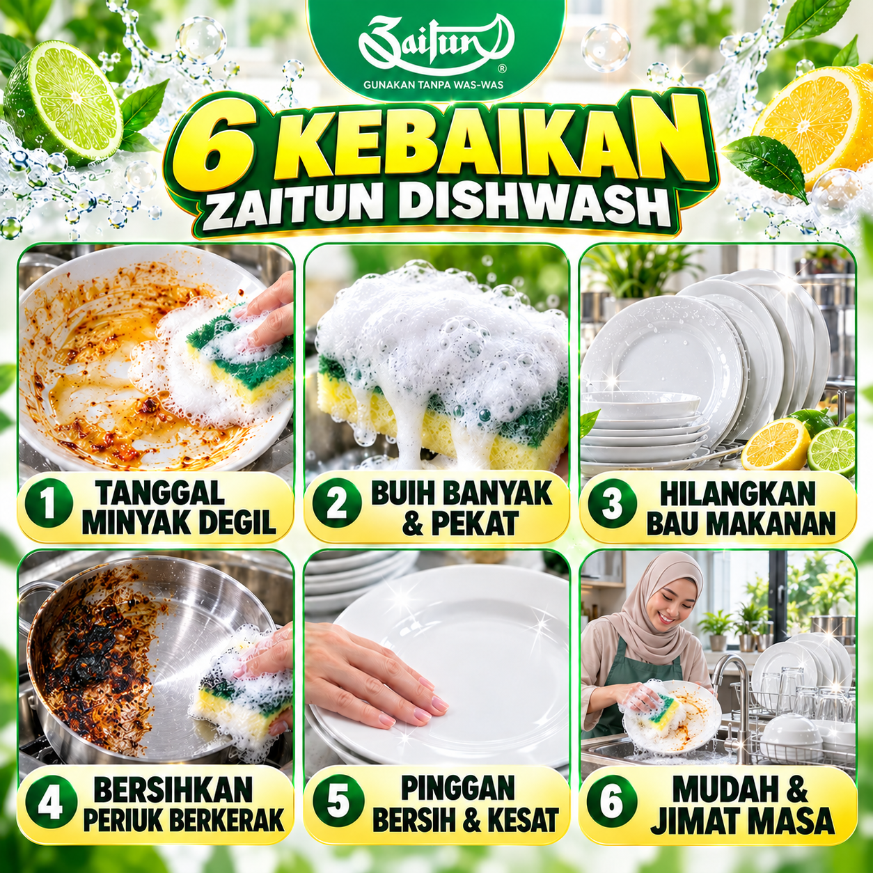 Buih Zaitun Pencuci Pinggan