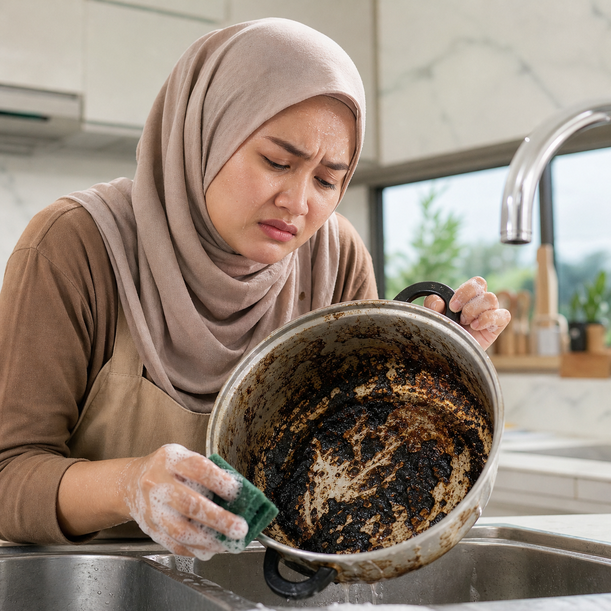 Periuk berkerak susah tanggal